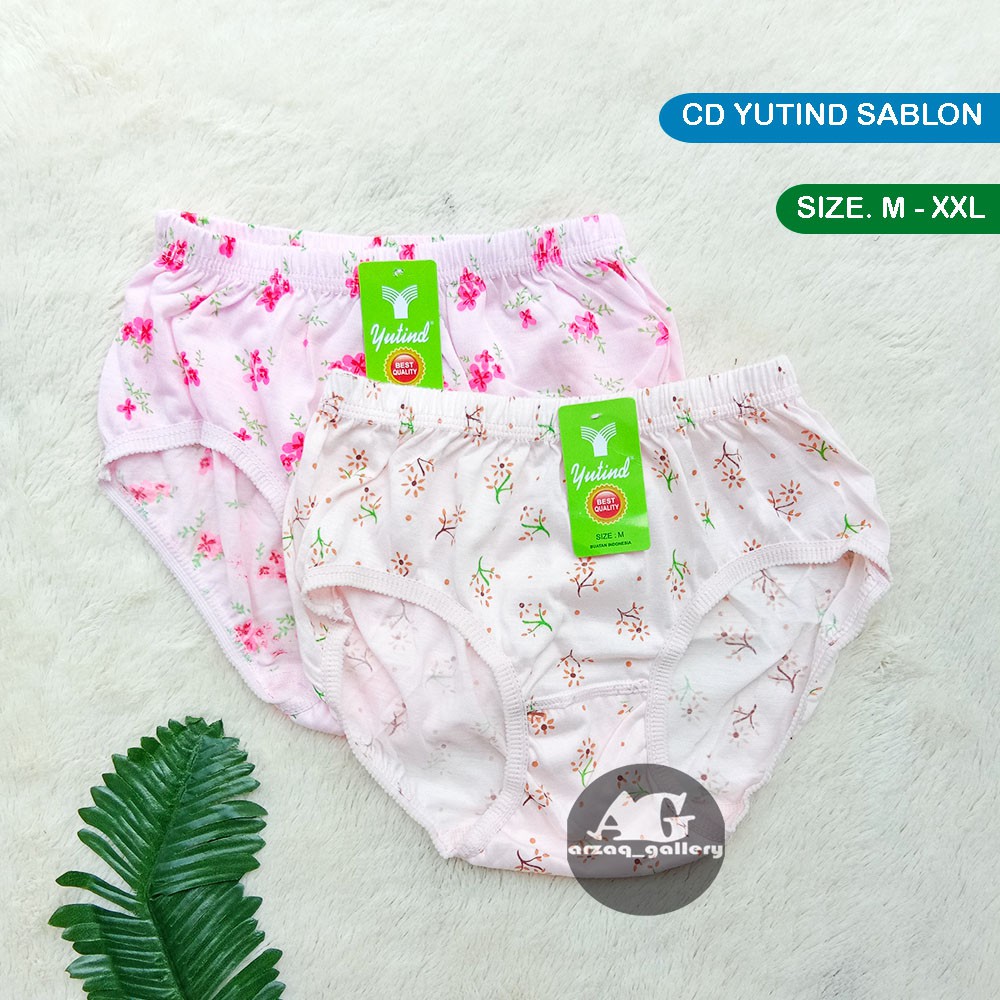 1 Pcs - CD YUTIND PRINT | Celana dalam wanita dewasa karet kerut yutind | CD yutind sablon