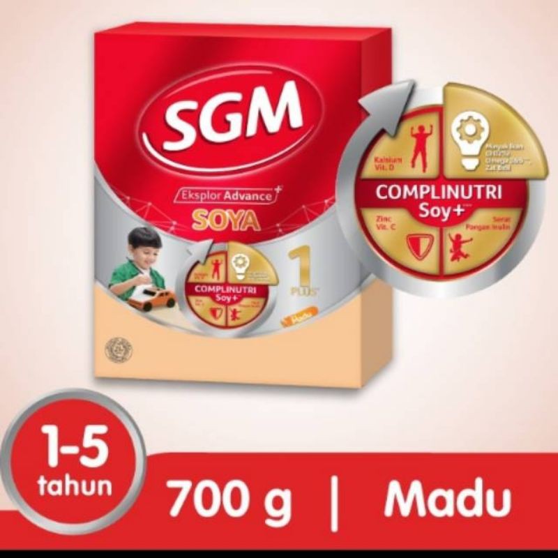 

SGM EKSPLOR SOYA 1+ 1-5 TAHUN 700GR VANILLA / MADU / SUSU ANAK