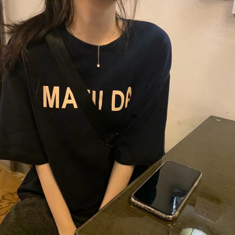 Oversize Tee Tshirt Model Longgar Untuk Wanita Motif Tulisan Matida