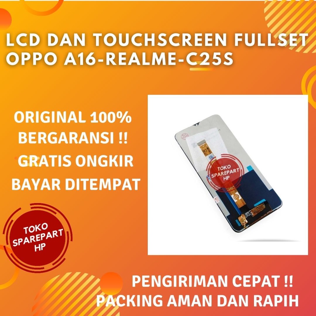 Lcd Ori Hp Oppo A16 - A 16 Fullset Layar Lcd Touchscreen Oppo A16 - A 16 Original