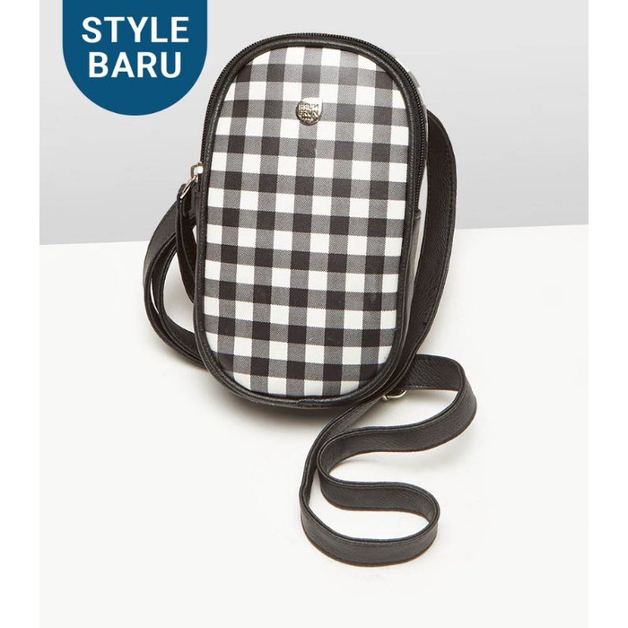 Dompet HP Klara Gingham Lilac Sling Phone Brunbrun paris Sophie Martin official shopie martin ori