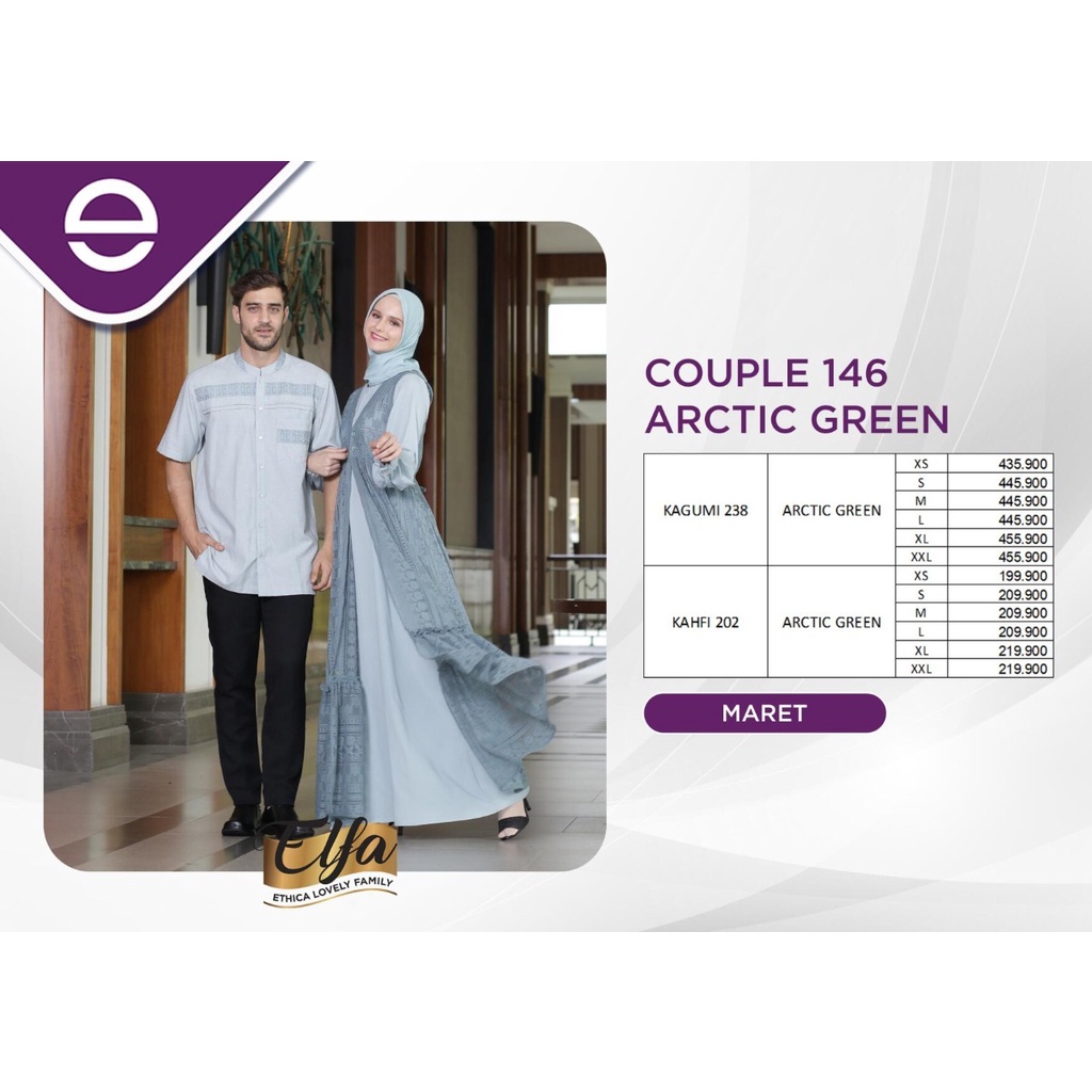 Ethica Couple 146 Arctic Green (Kagumi 238 Arctic Green dan Kahfi 202 Arctic Green)