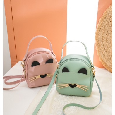 TAS RANSEL SELEMPANG KUCING CUTE