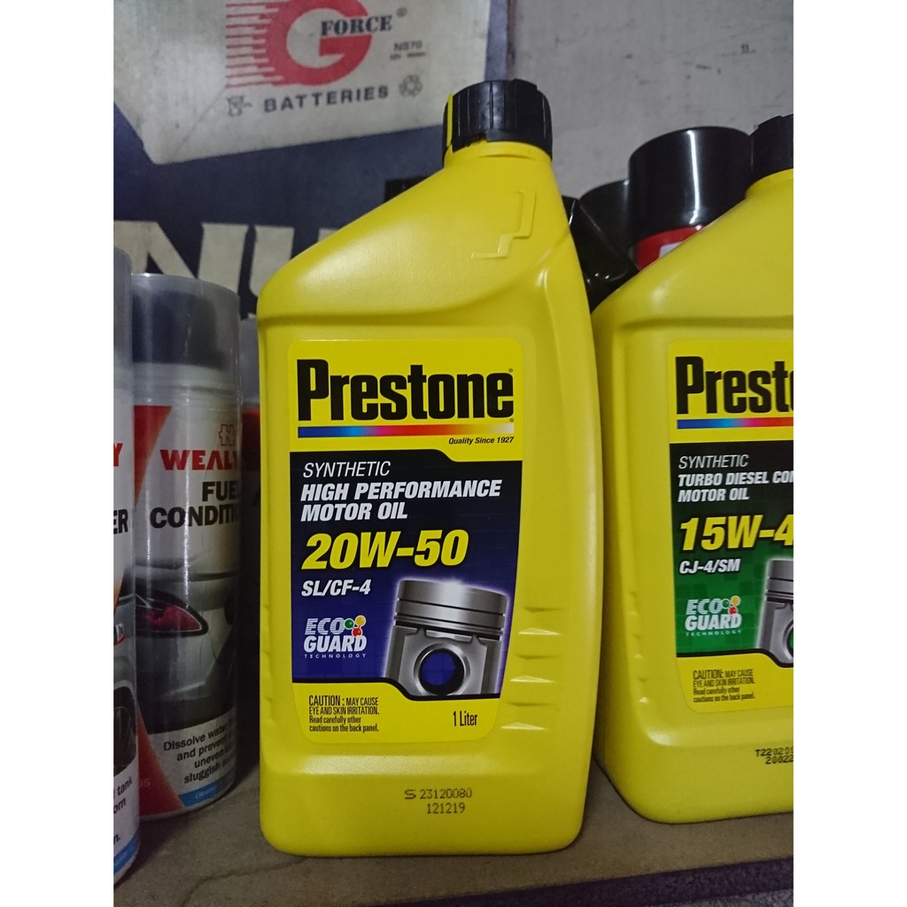 Oli PRESTONE SAE 20W 50 1L Oli Mesin Mobil Bensin Diesel API SL CF4