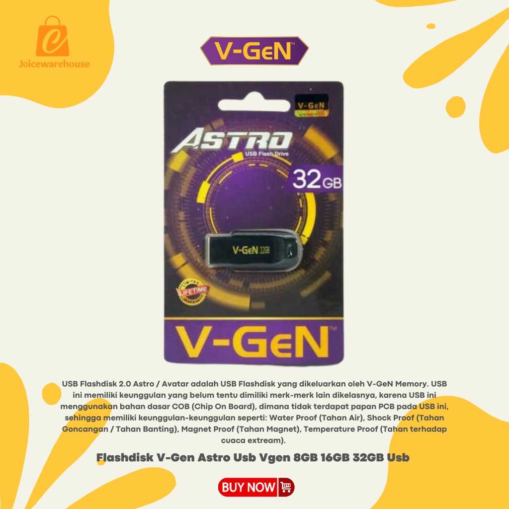 Flashdisk V-Gen Astro Usb Vgen 8GB 16GB 32GB Usb Flashdisk Astro V gen Original Resmi