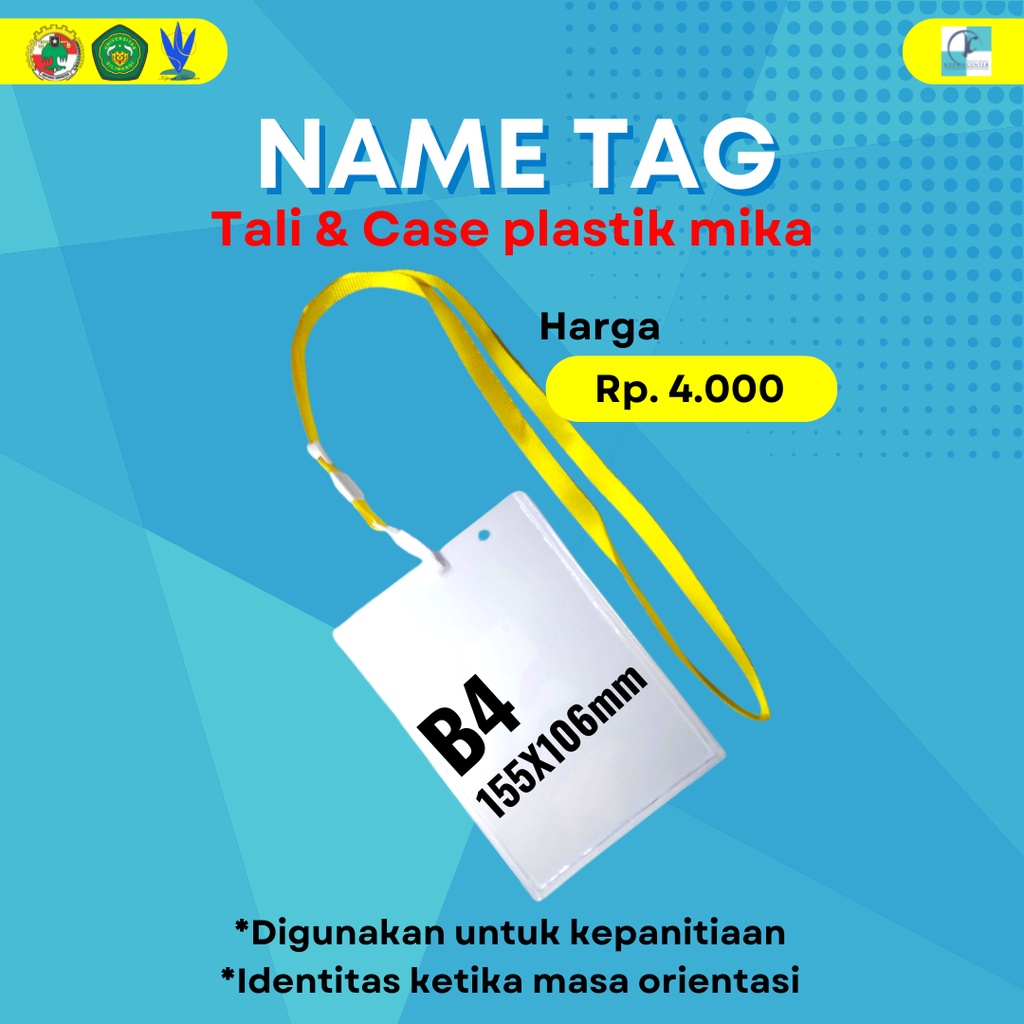 

Name Tag B4 Name Tag Case dan Tali
