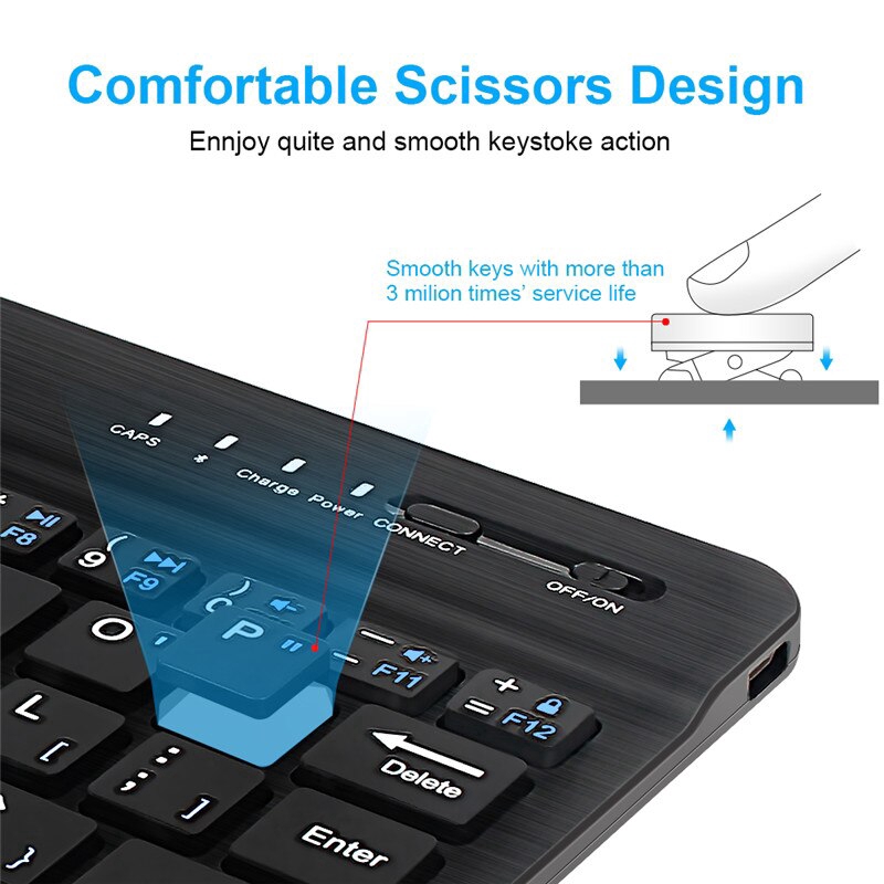 COD : Keyboard Wireless Bluetooth Mini Universal Untuk Tablet/Handphone/Ipad