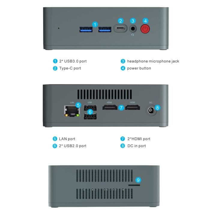 Mini PC Beelink U57 Intel Core i5 5257u 8GB RAM Windows 10 WIFI HDMI