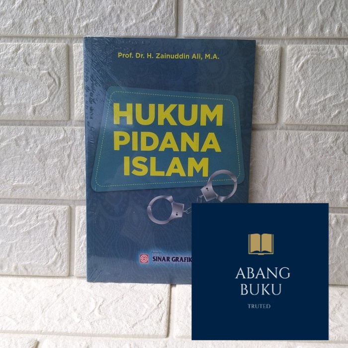 Jual Buku Ori Buku Hukum Pidana Islam Zainudin Ali Sinar Grafika Shopee Indonesia