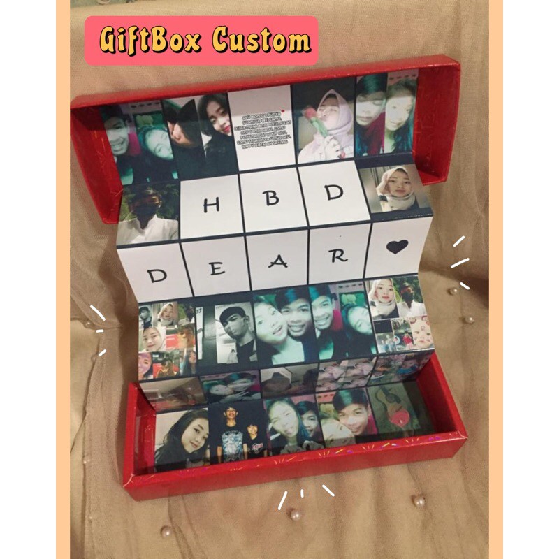 

Giftbox foto hadiah ulang tahun wisuda aniversarry Box merah