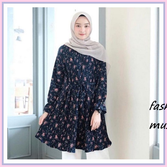 9.10 Coa Midi/ Tunik Warna Polos Cringkle Import By Eunika Dianara Tunik Be/ Baju Wanita Keren /Gami