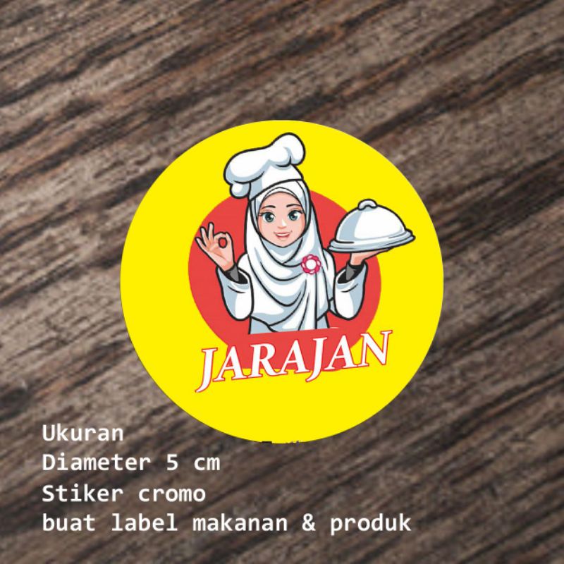 

stiker makanan/produk/label kue