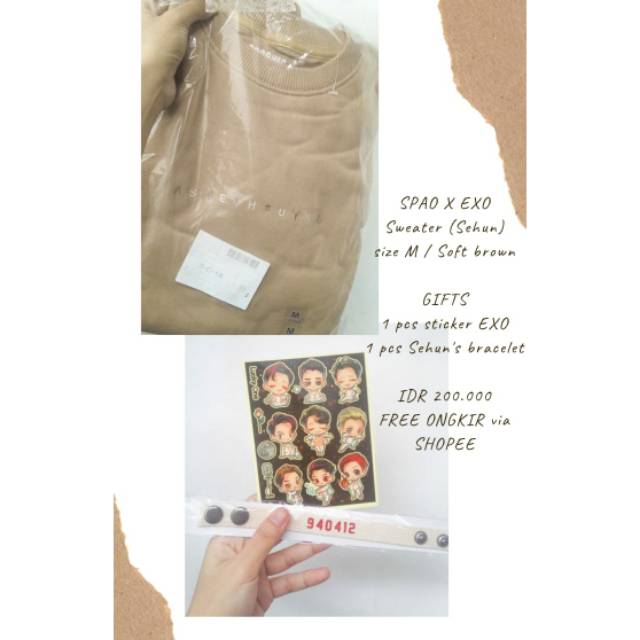 SWEATER SPAO X EXO MEMBER SEHUN