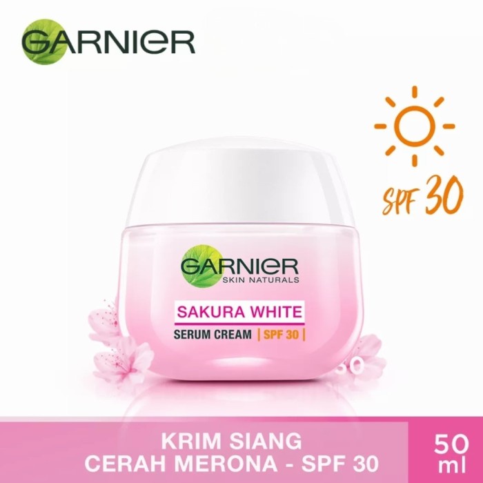 PROMO Garnier Sakura White Booster Serum 30ml / Krim Siang 50ml / Krim Malam - KRIM SIANG 50ML