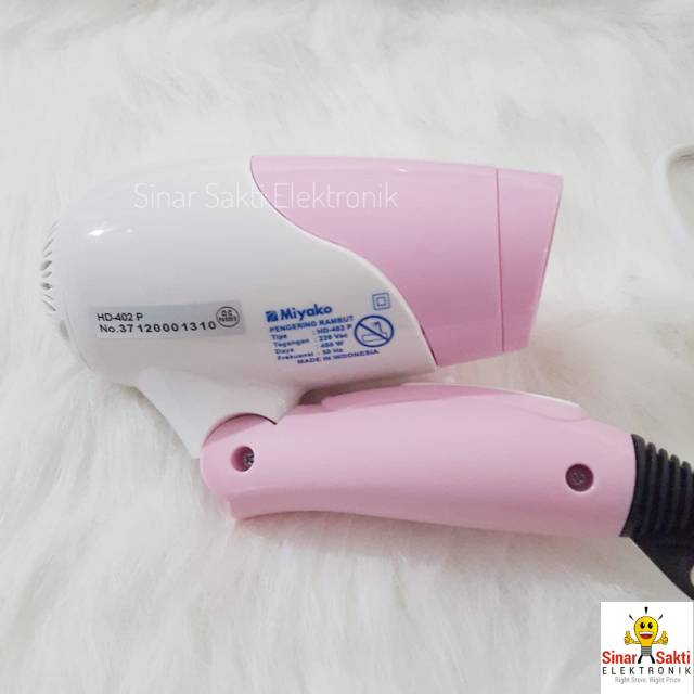 Hair Dryer / Pengering Rambut Travel Miyako HD-402P / Hairdryer Lipat Cantik