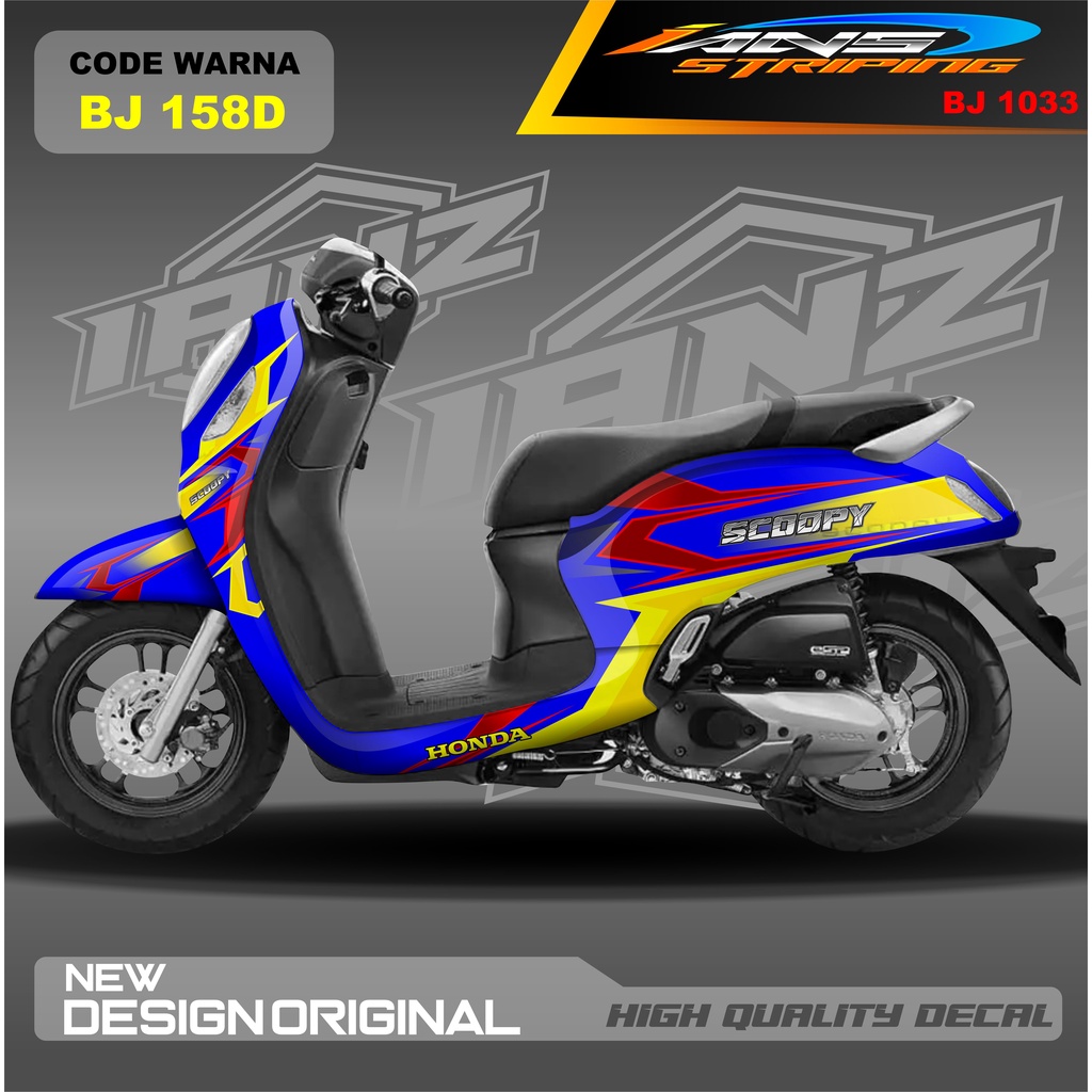 DECAL STICKER SCOOPY FULL BLOK / STICKER DECAL  HONDA SCOOPY FULL BODY / STICKER VARIASI SCOOPY TERBARU  / STICKER SCOOPY