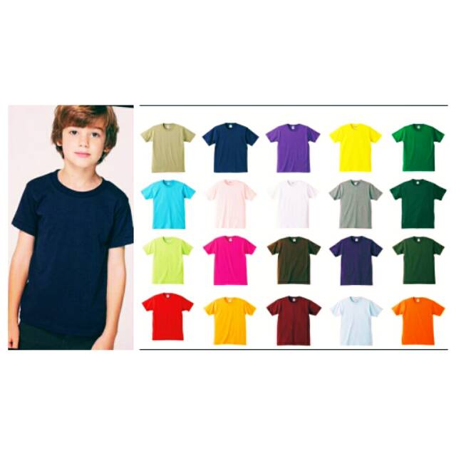 Kaos polos anak unisex/ kaos polos combed 20s