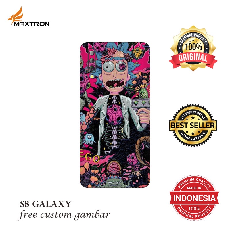 GARSKIN/STICKER HANDPHONE MAXTRON S8 GALAXY CUSTOM