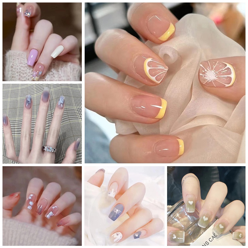 R461-r480 24pcs / Kotak Kuku Palsu Full Cover Untuk Nail Art