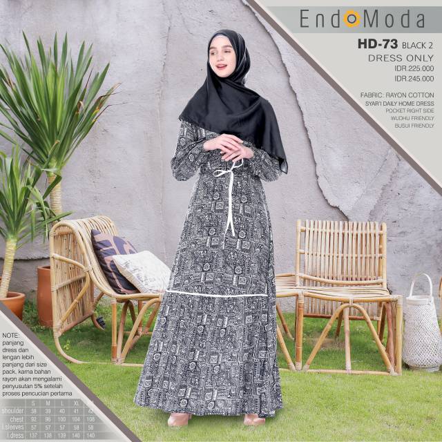 GAMIS ENDOMODA HD-73 MOTIF 1| HOME DRESS ENDOMODA HD 73 VERSI 1
