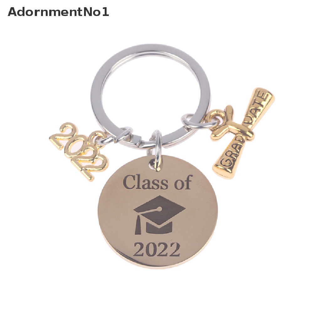 (AdornmentNo1) Gantungan Kunci Stainless Steel Motif Graduate 2022 Untuk Souvenir