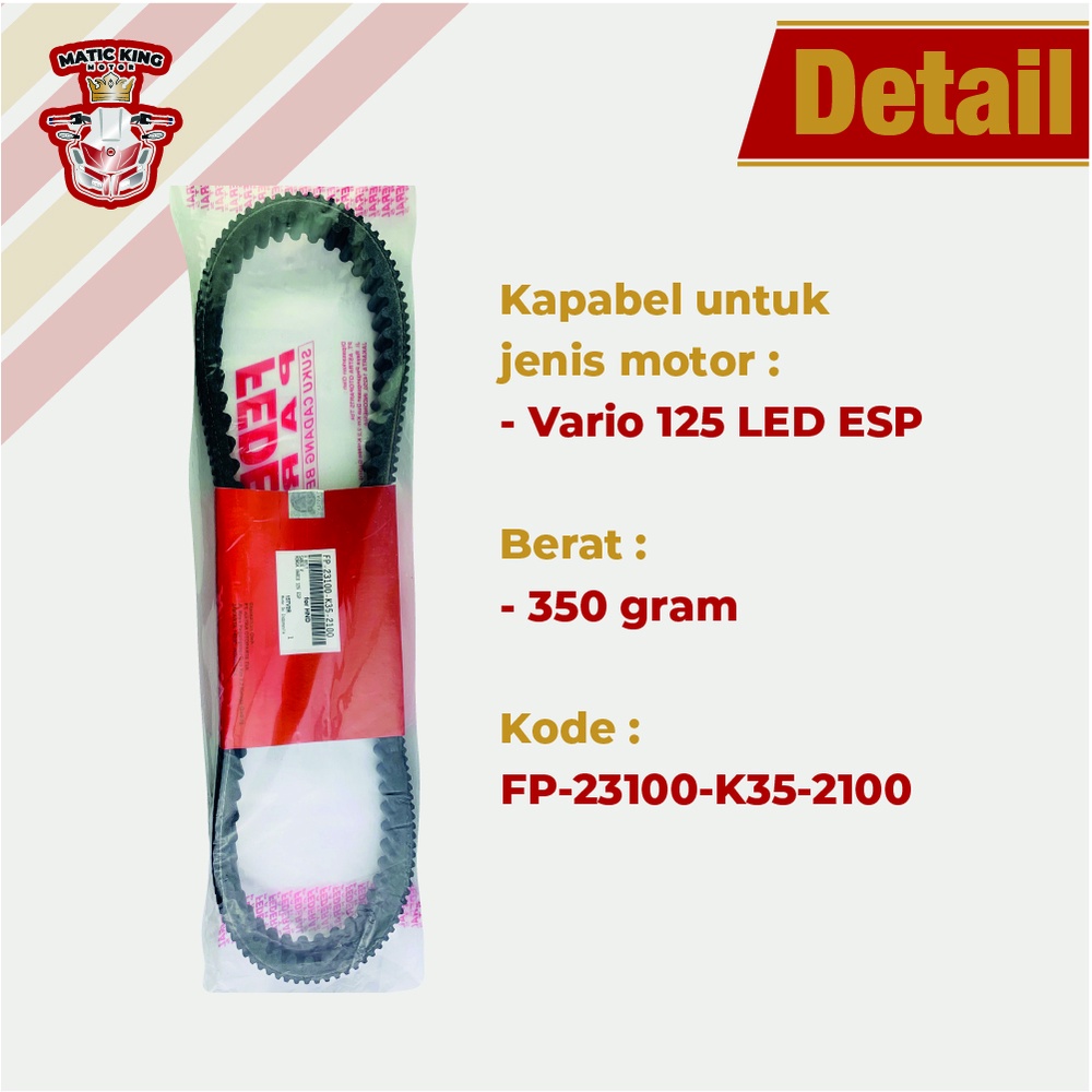 Vanbelt V Belt Van belt Fanbelt Vario 125 LED ESP FEDERAL ASTRA OTOPARTS  FP-23100-K35-2100