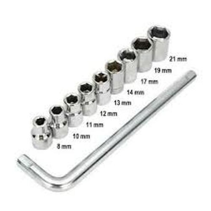 Kunci Sok Set 10 pcs VIPER 8 - 21 mm Box Plastik Socket Wrench Set