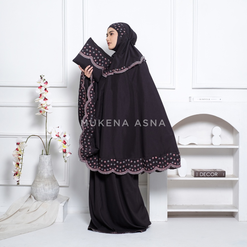 Mukena Dewasa Marwah Renda Bordir Premium