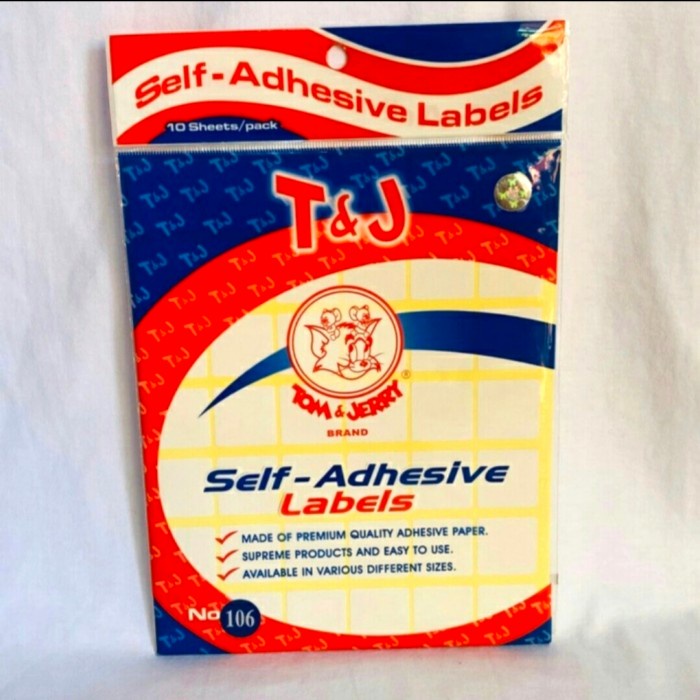 

Label TOM&JERRY No 106