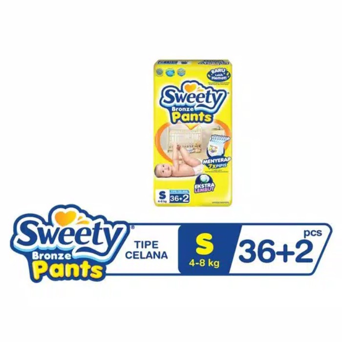 SWEETY BRONZE PANTS ukuran S / pamper bayi sweety bronze pants / popok murah sweety bronze pants