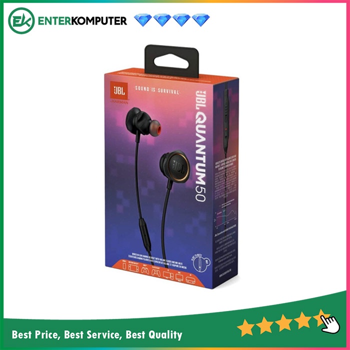 JBL Quantum 50 Black Gaming Earphone