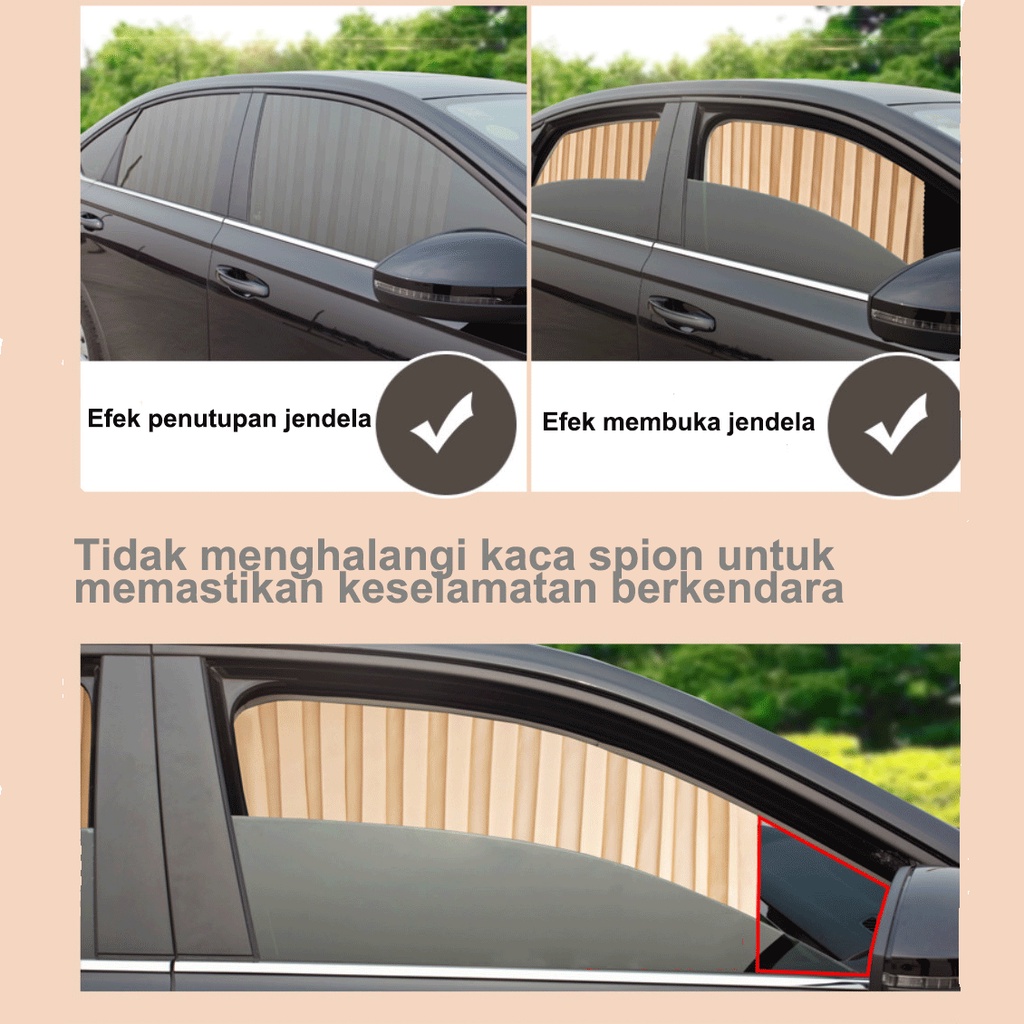 Sunshade Tirai  Mobil Magnet Premium 4Sisi Jendela Sinar Matahari  Tirai Jendela Mobil sunshield/Gorden Mobil/tirai mobil kaca samping