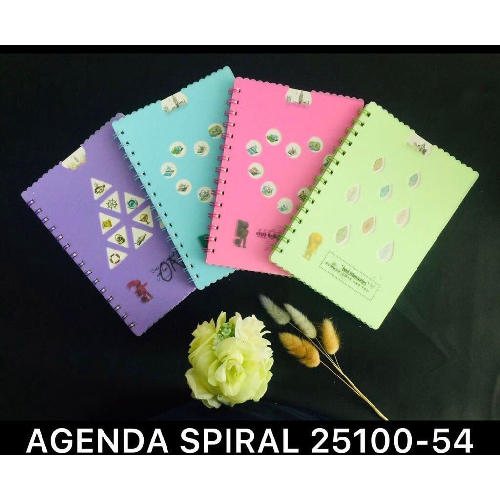 

ROYALE STATIONARY - BUKU DIARY / AGENDA SPIRAL HARD COVER UKURAN A5 KARAKTER 25100-254 ISI 180 HALAMAN