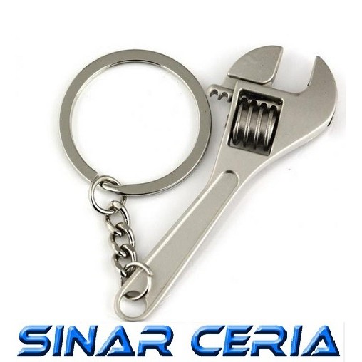 Keychain - Kunci Inggris Wrench Alat Tukang Mainan Gantungan Key Chain Tools Unik Mini kecil Bahan Logam-2