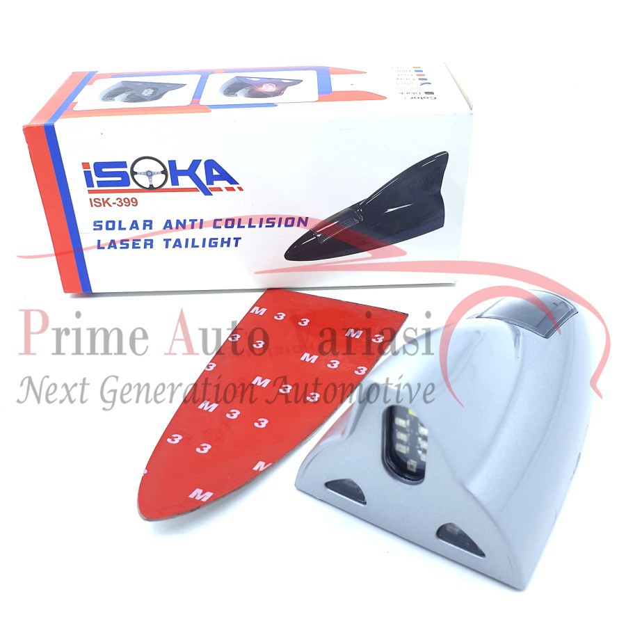 ANTENA HYBRID LED BESAR ANTENA SIRIP HIU LED ANTENA SOLAR LED - SILVER
