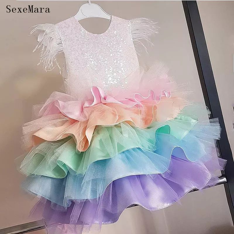 DRESS GELOMBANG ANAK PEREMPUAN GAUN PESTA ULANG TAHUN BAYI PEREMPUAN DRESS TUTU ANAK PEREMPUAN GAUN 