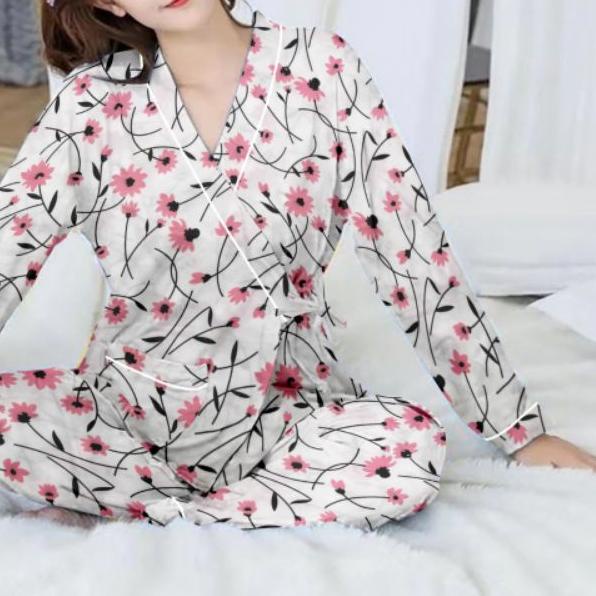 ➸ baju tidur kimono/kimono wanita terbaru/kimono lengan panjang katun ➻