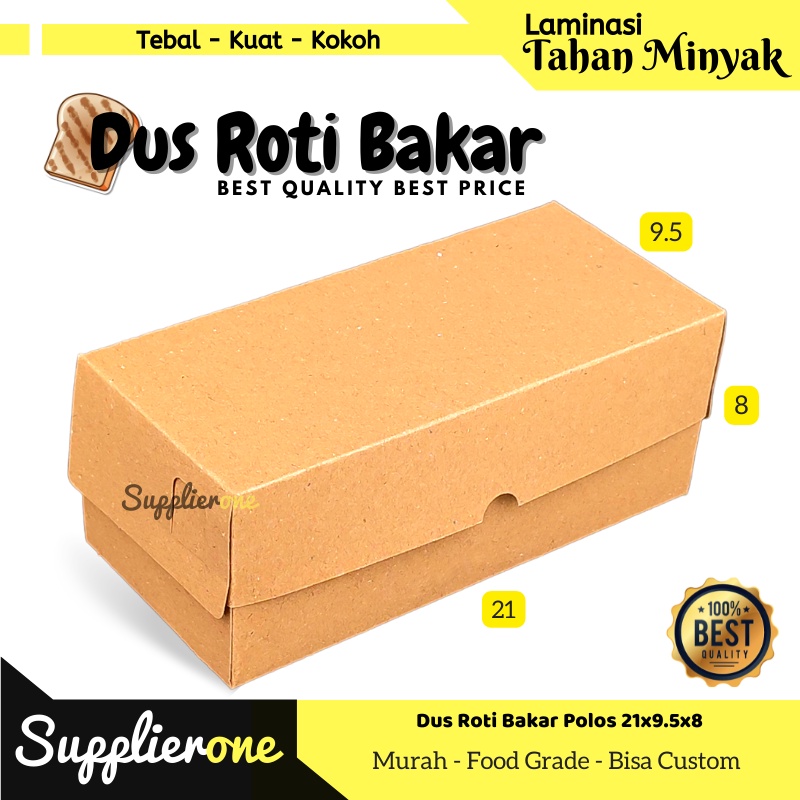 Box Roti Bakar / Dus Roti Bakar Bandung Polos / Kemasan Roti Bakar / Bungkus Roti Bakar Food Grade A