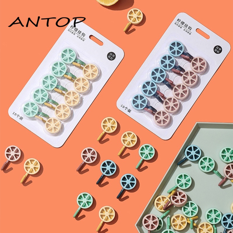 Kait Holder Aneka Barang Desain Lemon Warna Warni Untuk Dinding Dapur / Kamar Mandi  ANTOP