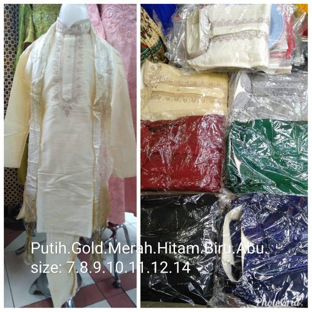 Baju anak laki laki sherwani India