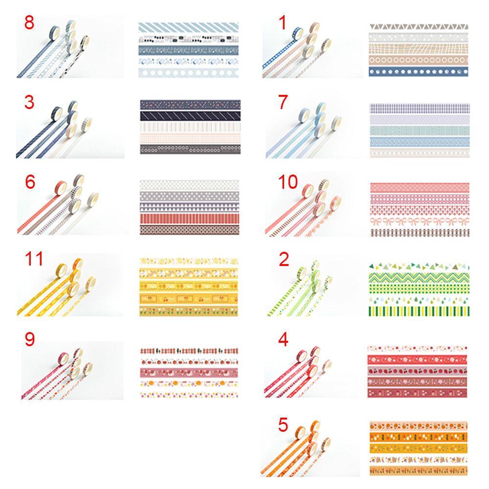 Nanas 5Rolls /Box.Ng Tape Set Dekoratif Stationery Diary Pola Dasar