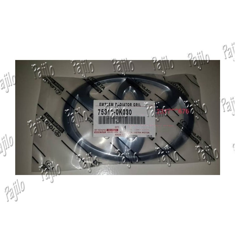 ORI Emblem LOGO TOYOTA Depan Gril Grill New Avanza Veloz Grand Innova 2012 2013 2014 2015 Kap Mesin