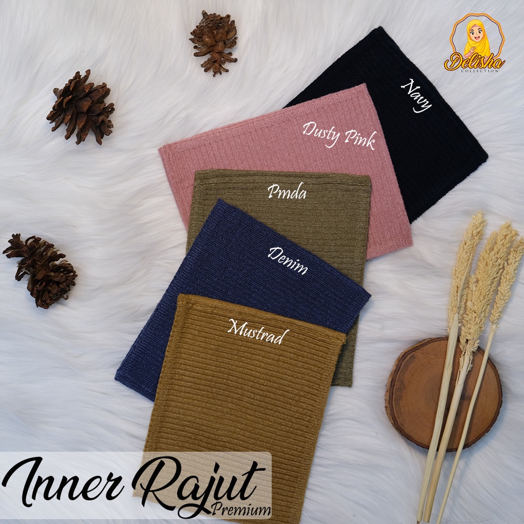 Ciput Rajut Premium Knit Bandana (Anti Pusing) / Inner Rajut Polos Premium