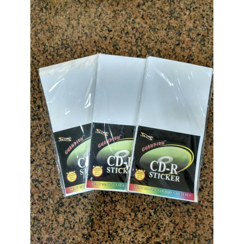 Label Cd - Label Dvd Hvs Champion - Cd Dvd Label Plain Paper Inkjet Lk