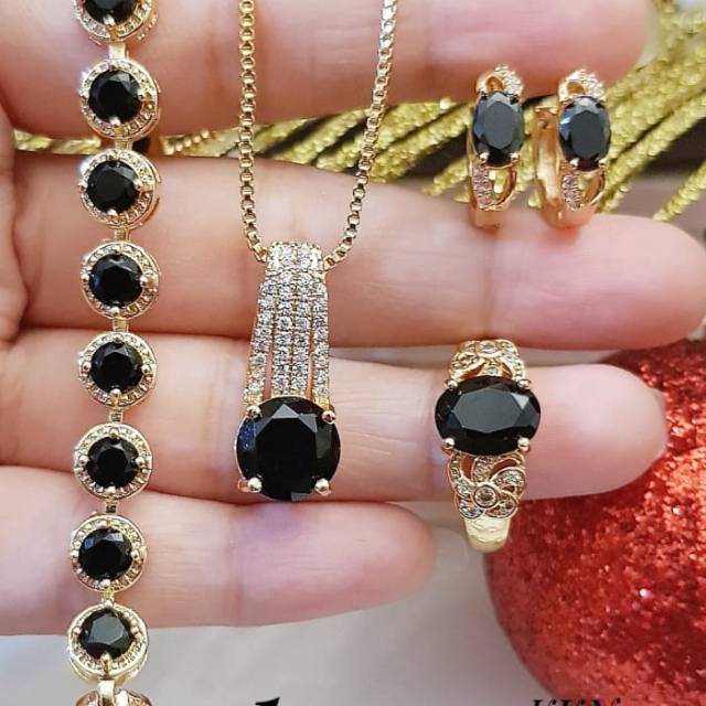 Xuping set perhiasan lapis emas 24k 1824k