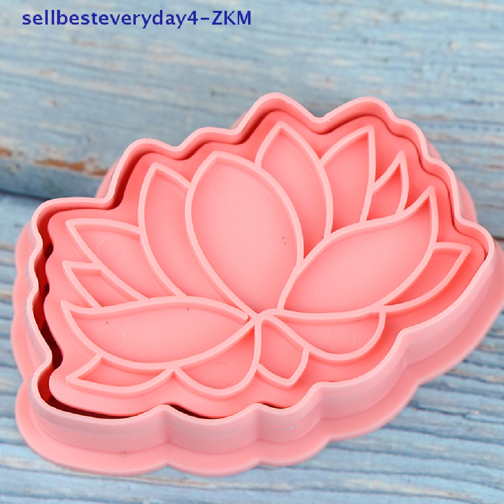 8pcs / Set Cetakan Kue / Biskuit Bentuk Bunga 3D Bahan Plastik Untuk Dapur