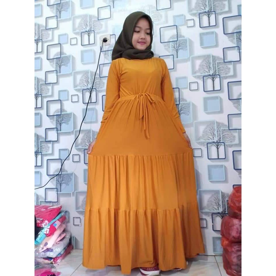 LANGSUNG KIRIM Gamis fabric jeans wash - Beby kanvas / Gamis wanita terlaris