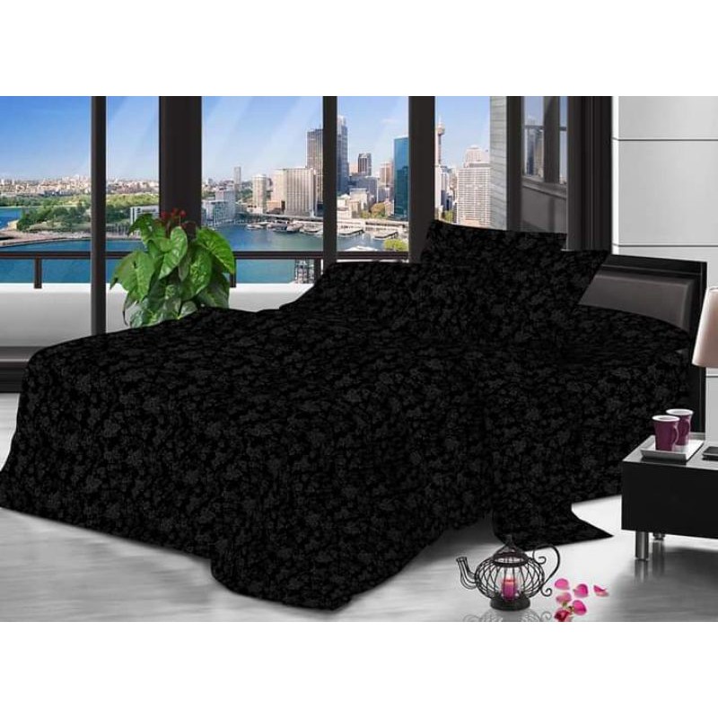 Sprei Embos Hitam Sprei Embos Polos 180x200