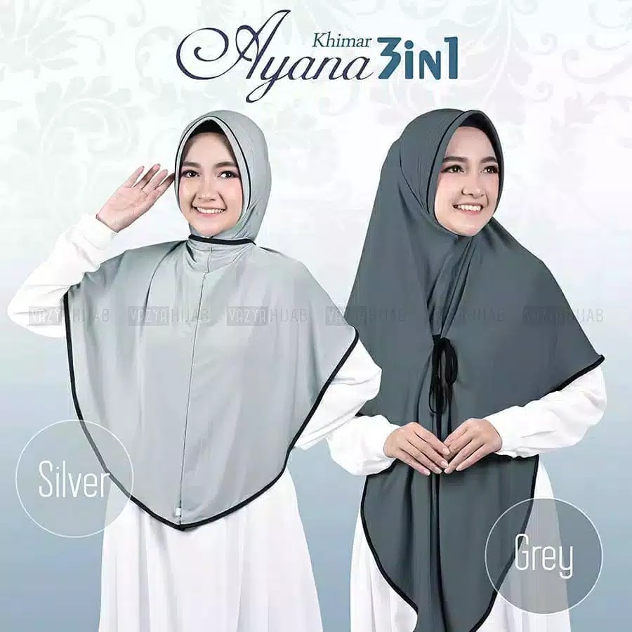 Alny Hijab -Jilbab Instan Niqab Sharmila Jilbab Ayana Cadar Jersey Jilbab 3 in 1 French Khimar Nadhira Niqab