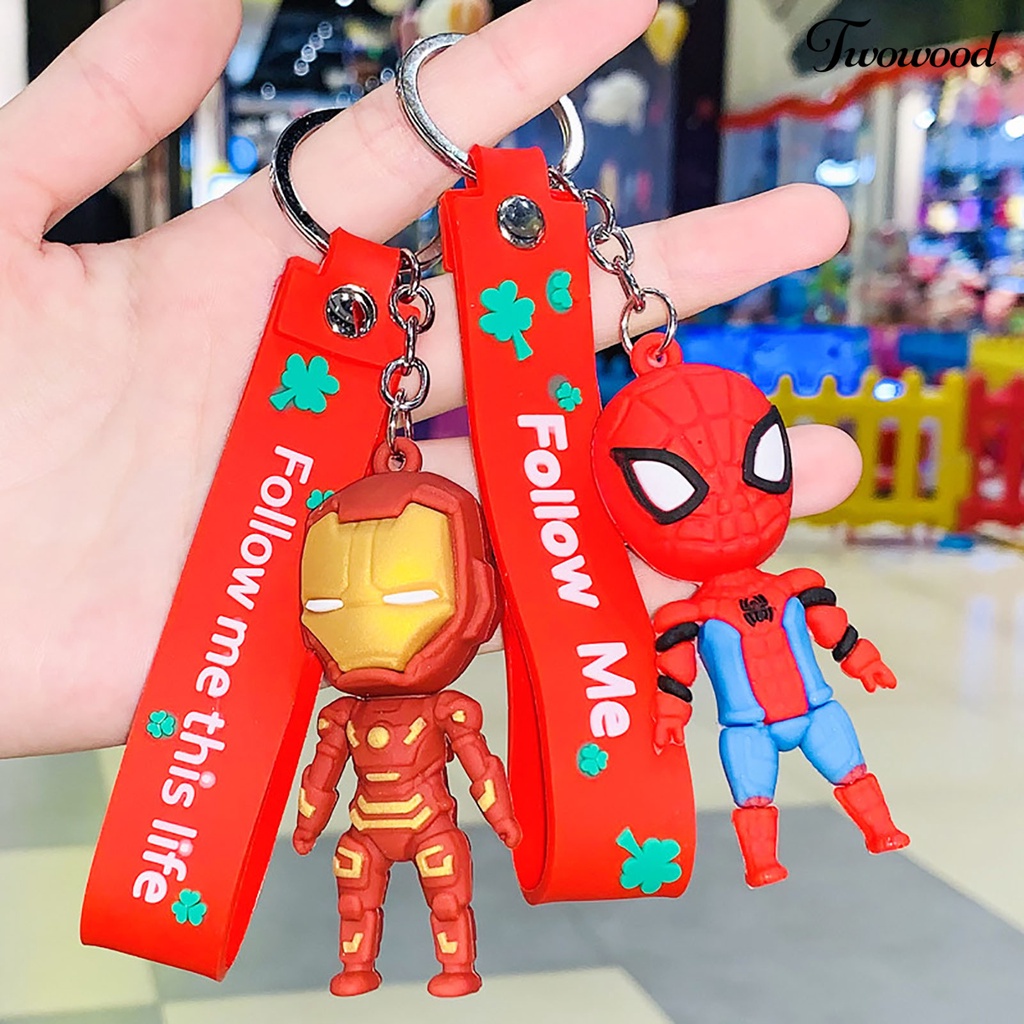 Twowood Gantungan Kunci Minifigure Karakter Kartun Bahan Metal Untuk Hadiah